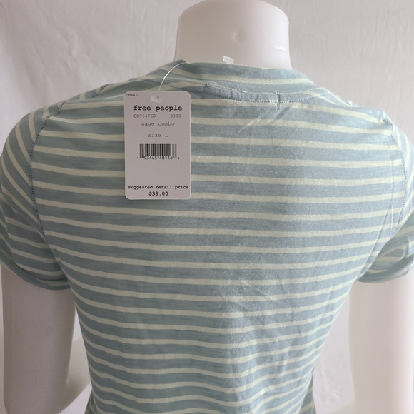 Free People night sky stripe tee sage combo - Picture 7 of 7